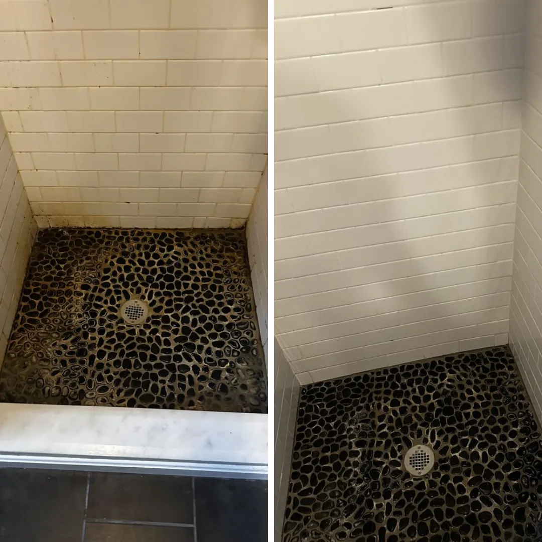 Before and after shower deep cleaning
